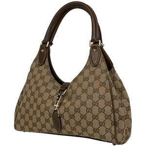 Gucci New Jackie Line Shoulder Bag Canvas One Shoulder Shoulder Bag Brown